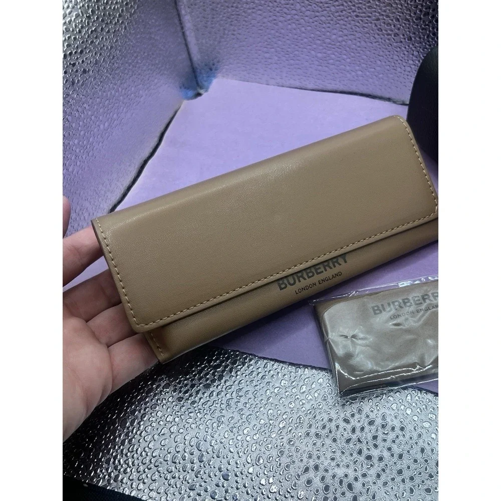 BURBERRY 1 Brown & 1 Black Authentic Eyeglasses & Sunglasses Case W/cleaninCloth